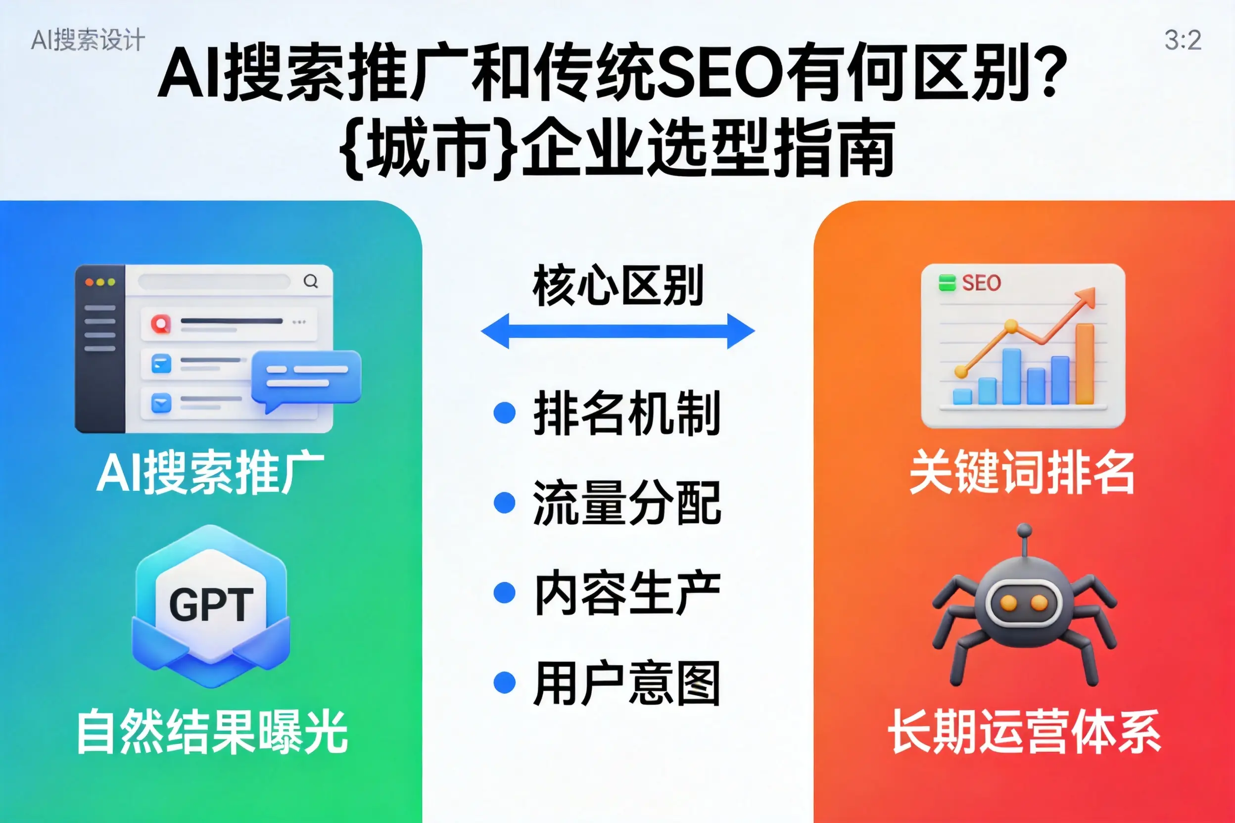AI搜索推广和传统SEO有何区别？乌兰察布企业选型指南
