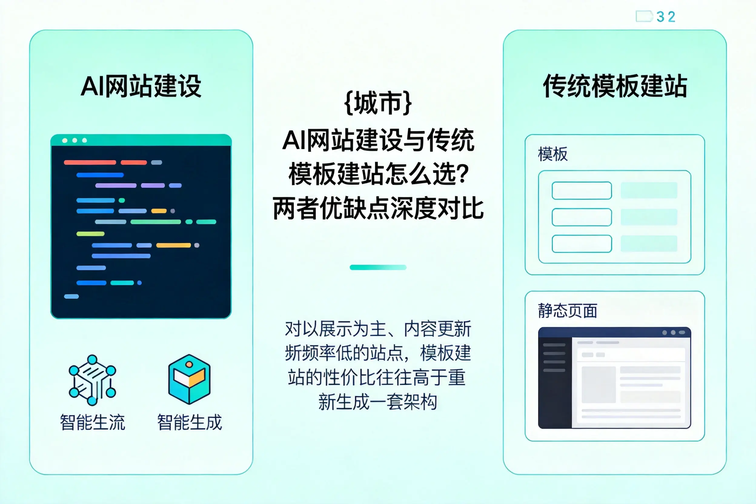 乌兰察布AI网站建设与传统模板建站怎么选?两者优缺点深度对比