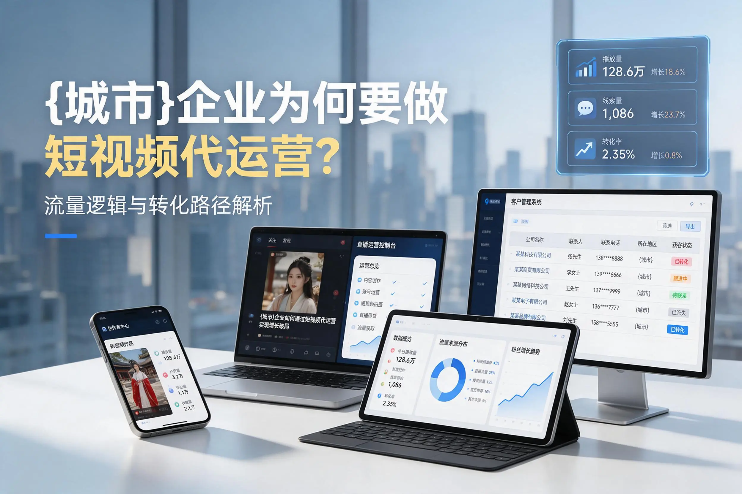 乌兰察布企业为何要做短视频代运营?流量逻辑与转化路径解析