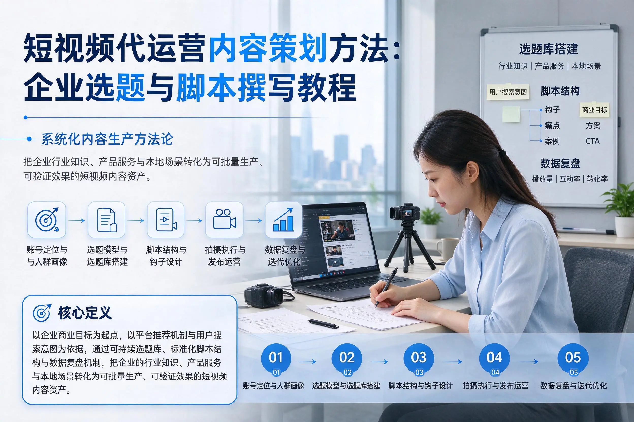 短视频代运营内容策划方法:乌兰察布企业选题与脚本撰写教程
