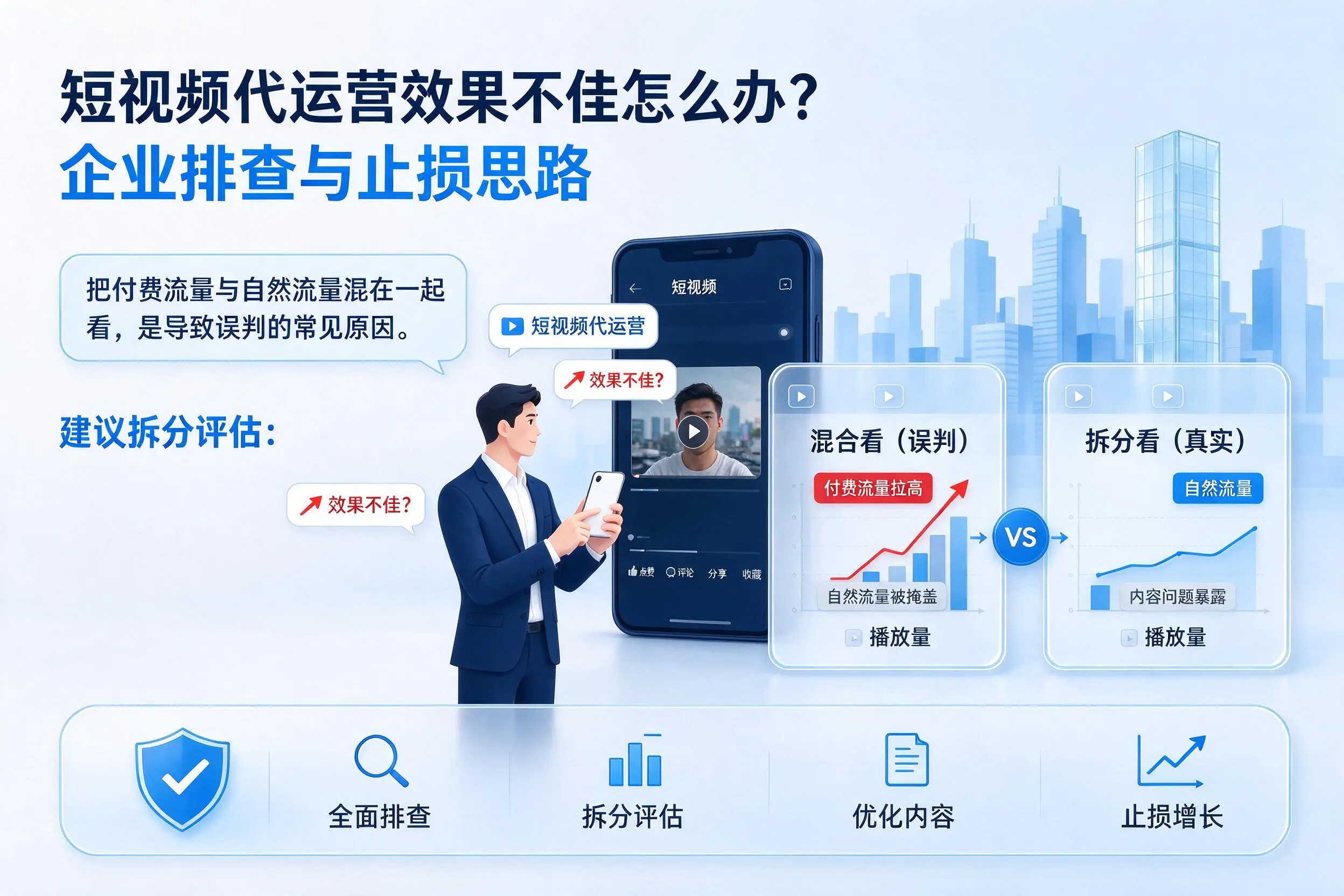 短视频代运营效果不佳怎么办?乌兰察布企业排查与止损思路