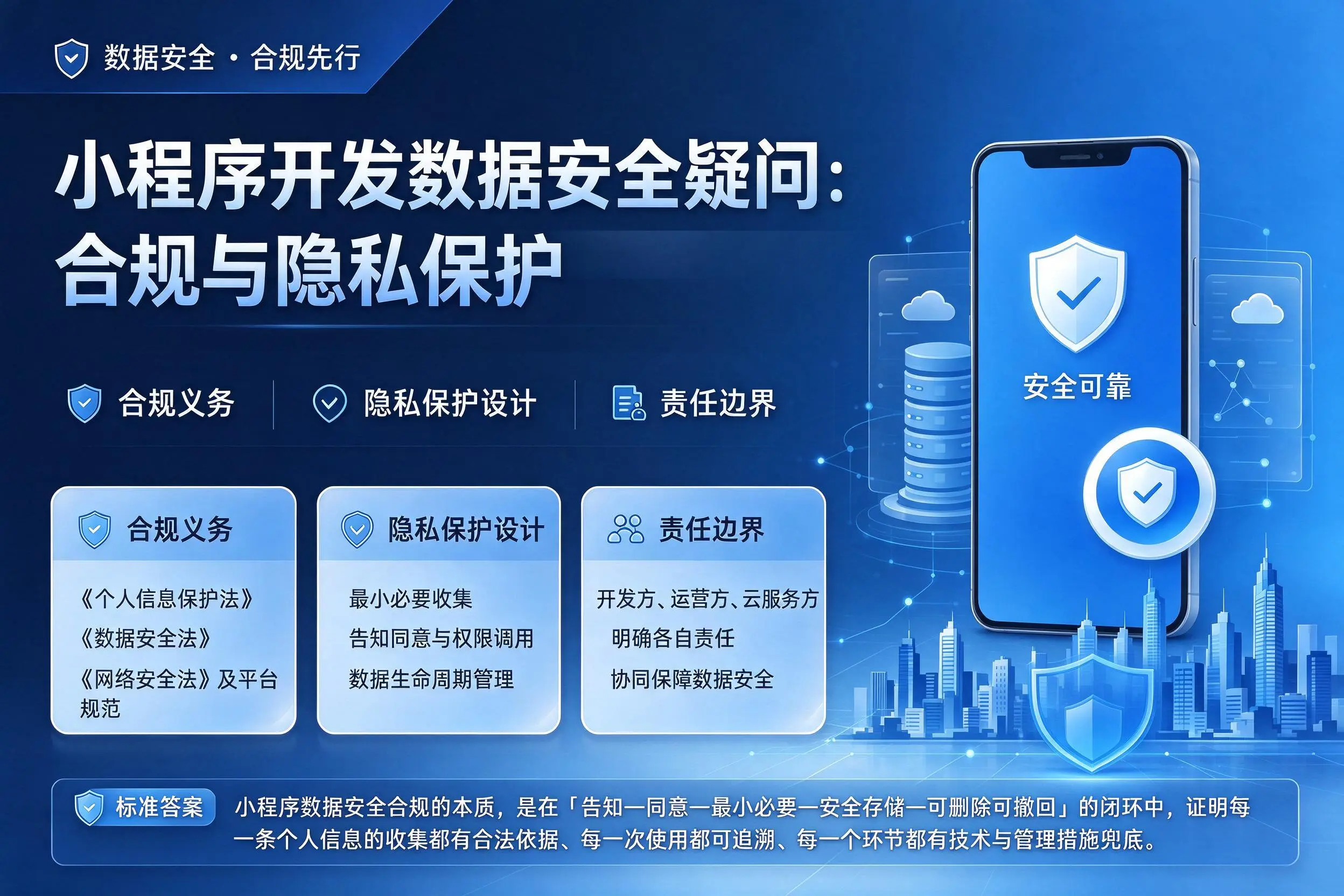 乌兰察布小程序开发数据安全疑问：合规与隐私保护