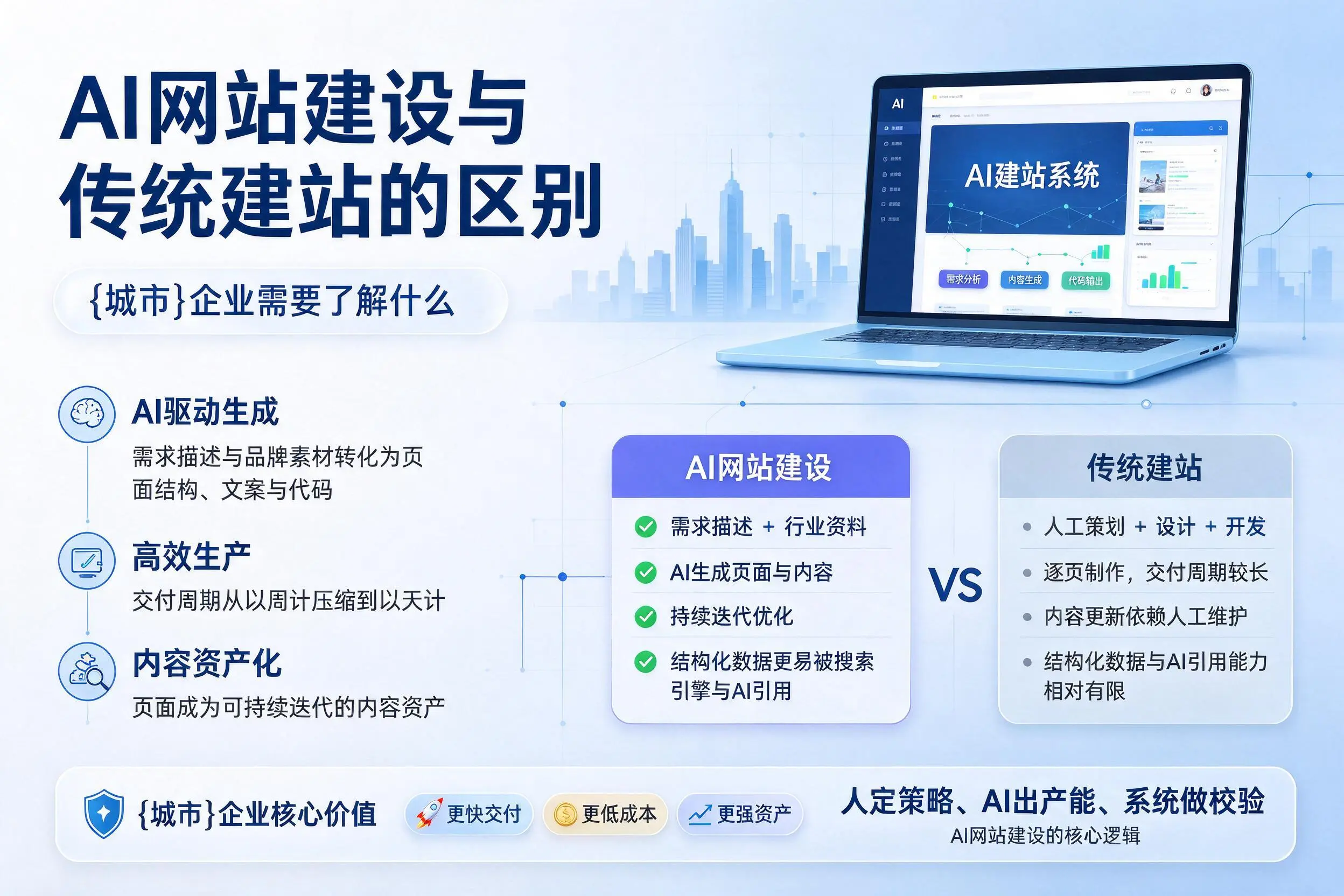 AI网站建设与传统建站的区别,乌兰察布企业需要了解什么