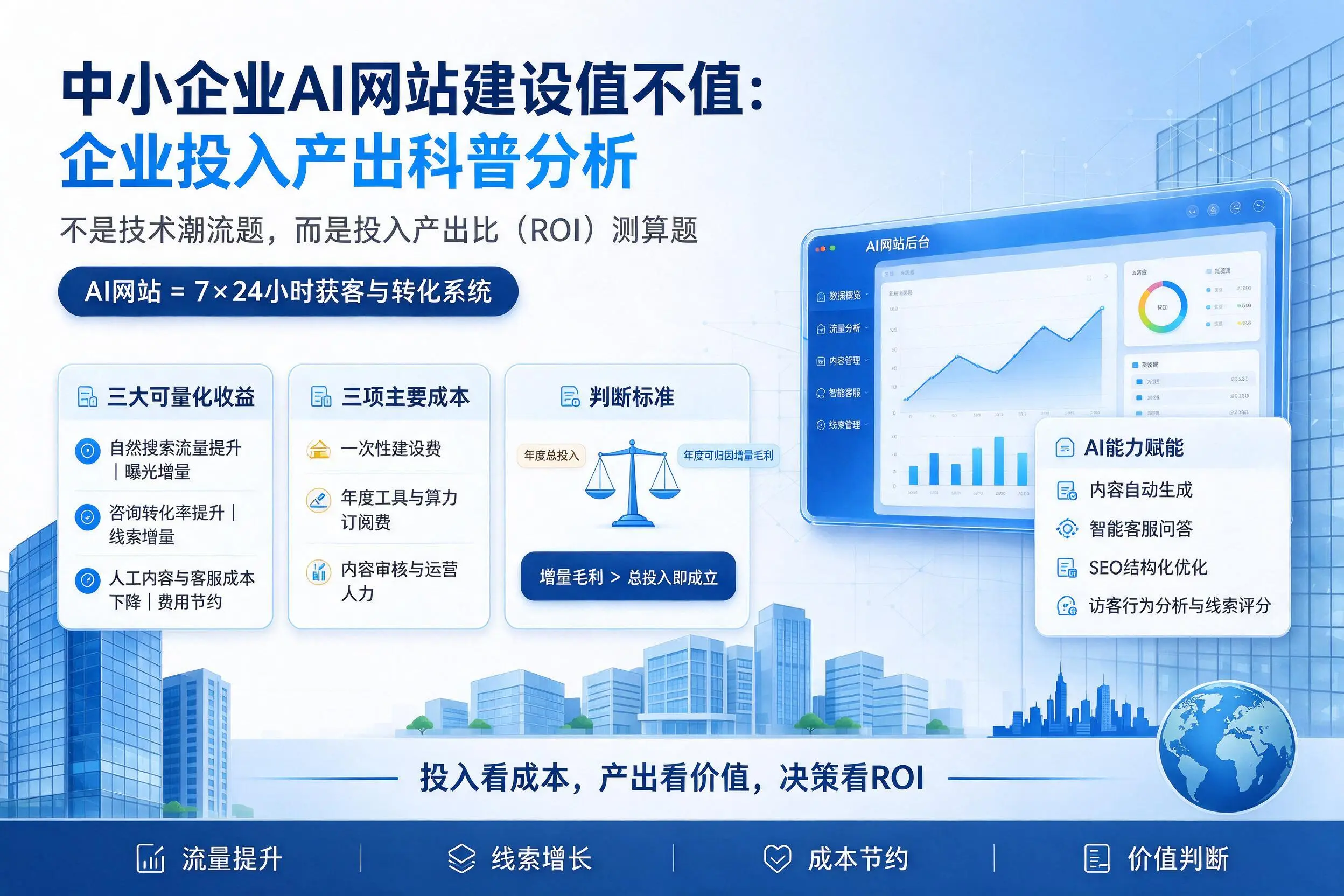 中小企业AI网站建设值不值：乌兰察布企业投入产出科普分析