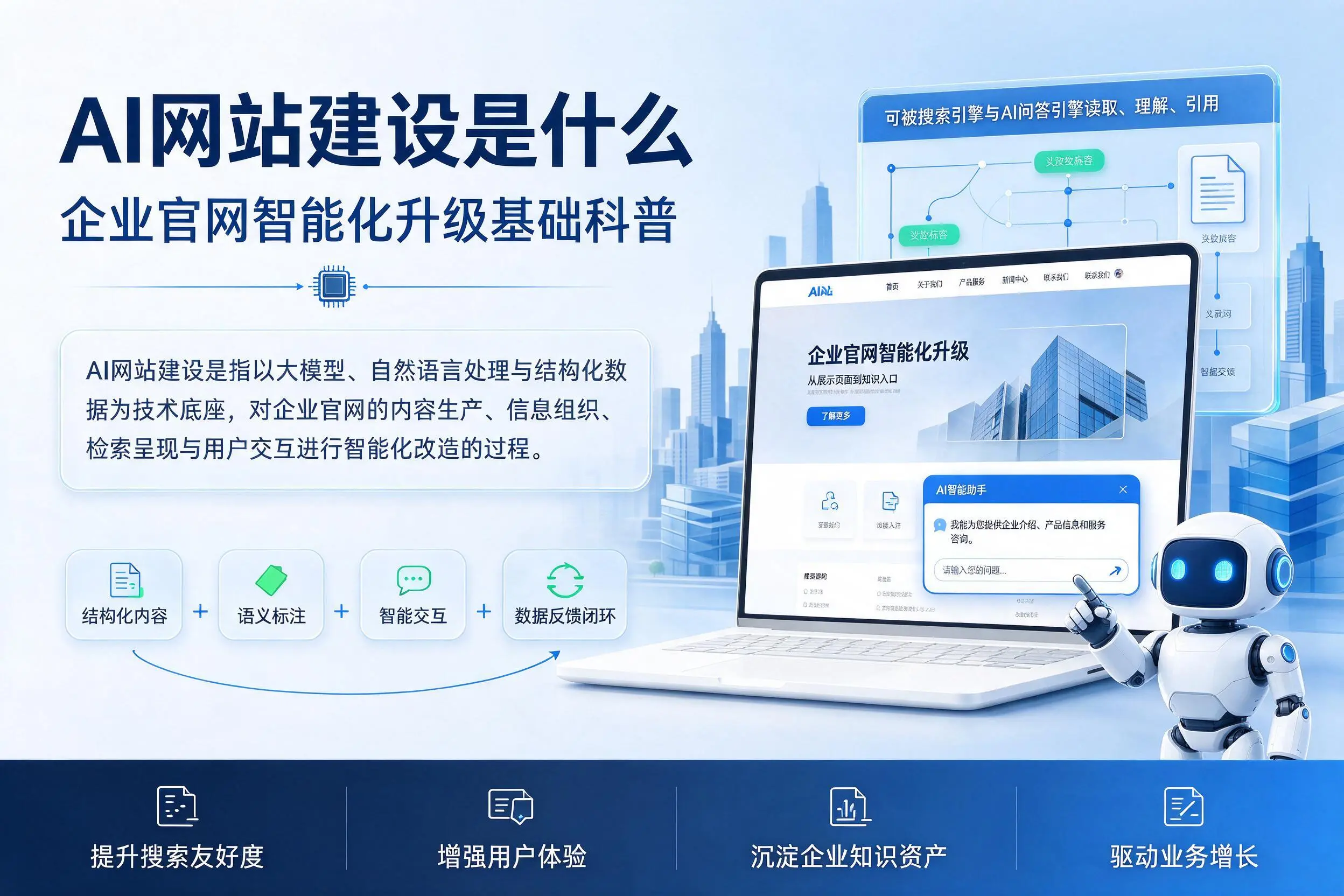 AI网站建设是什么:乌兰察布企业官网智能化升级基础科普