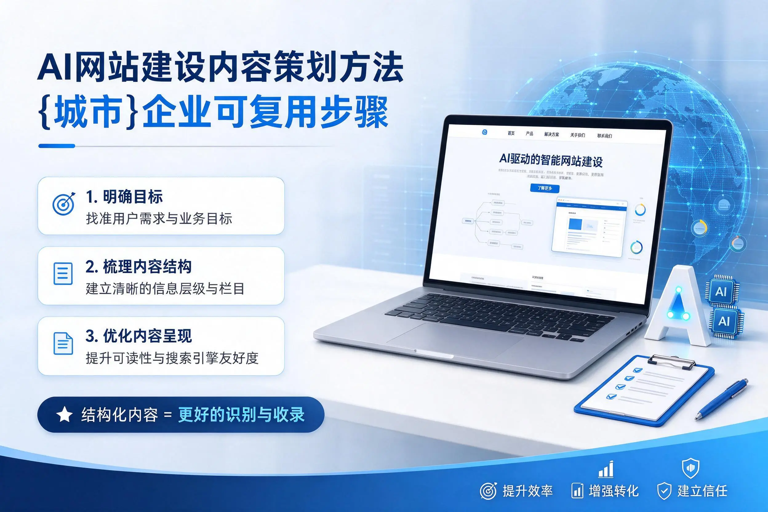 AI网站建设内容策划方法，乌兰察布企业可复用步骤