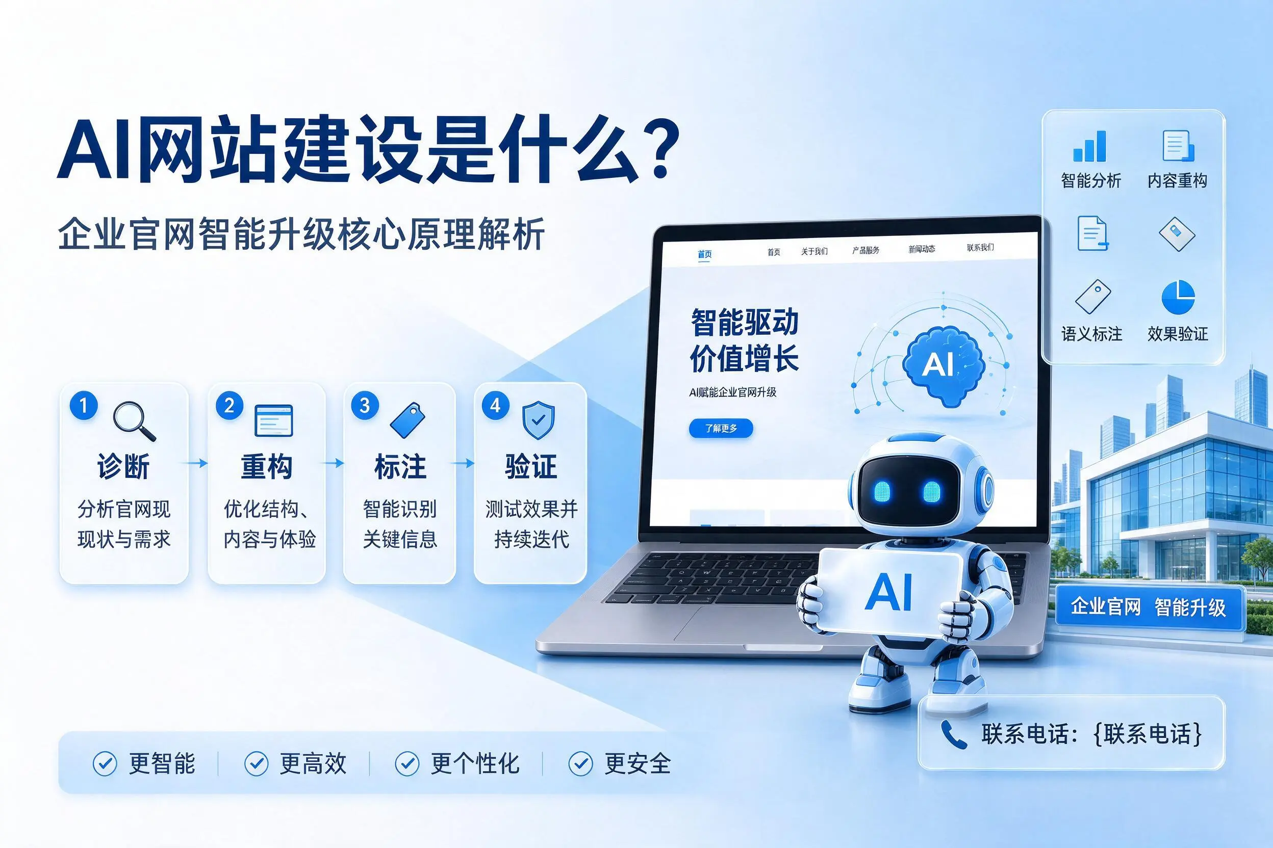 AI网站建设是什么？乌兰察布企业官网智能升级核心原理解析