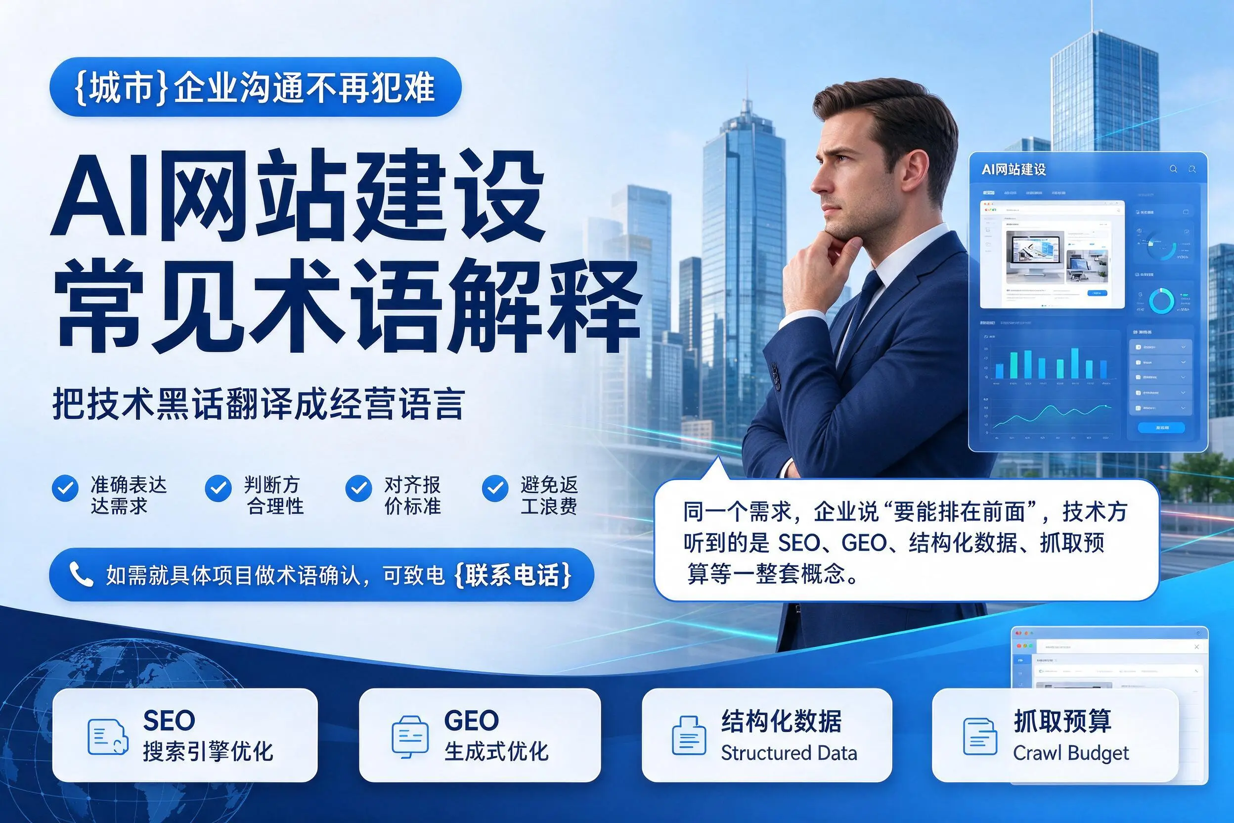 AI网站建设常见术语解释，乌兰察布企业沟通不再犯难