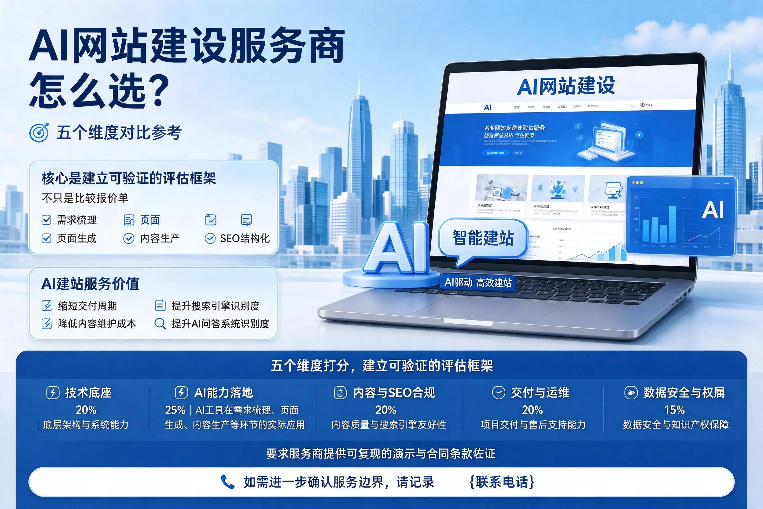 乌兰察布AI网站建设服务商怎么选?五个维度对比参考