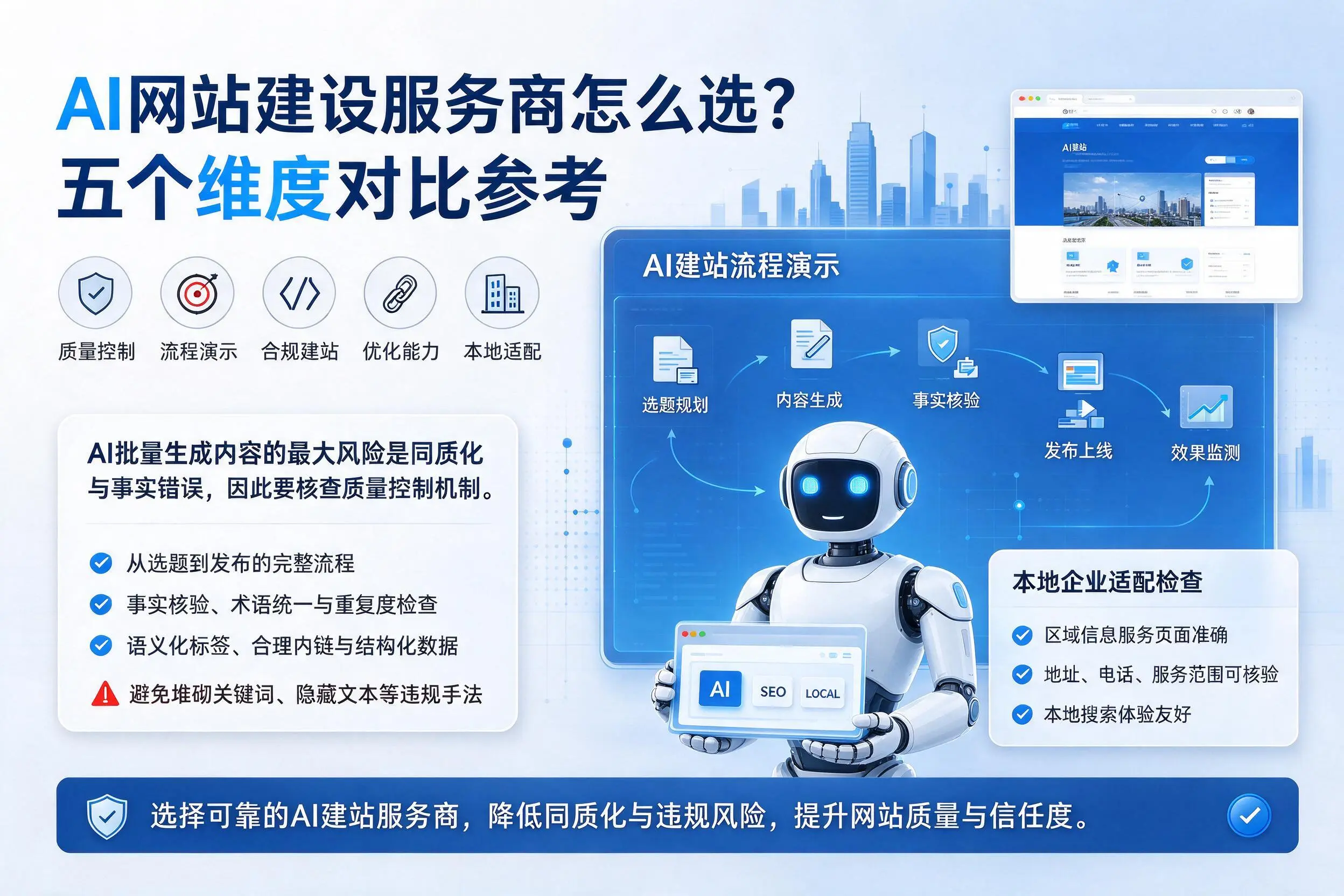 乌兰察布AI网站建设服务商怎么选?五个维度对比参考