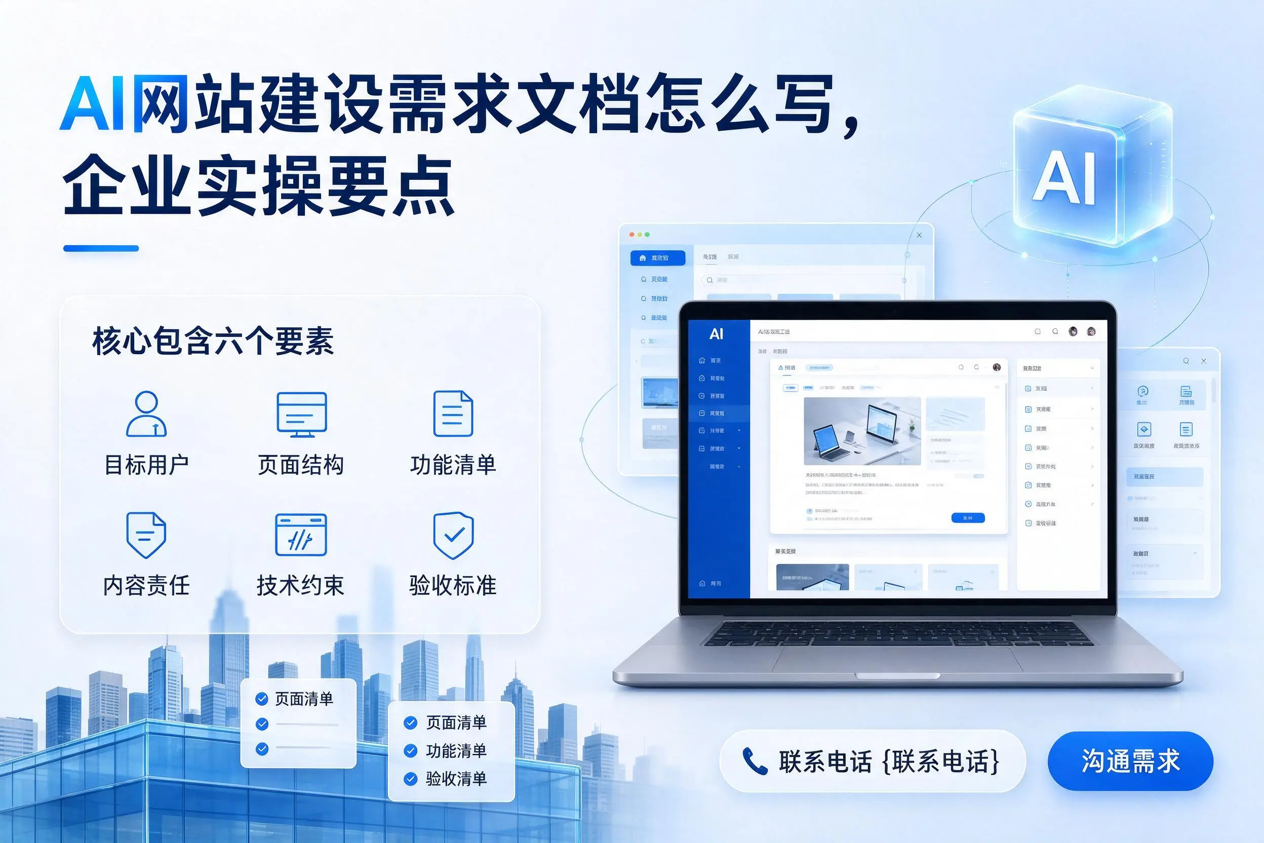 AI网站建设需求文档怎么写,乌兰察布企业实操要点